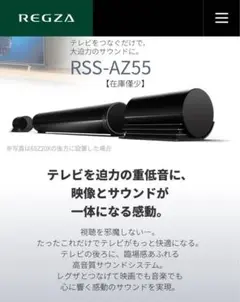 REGZA テレビサウンドシステム　RSS-AZ55 レグザサウンドシステム/サブウーファー｜RSS-AZ55｜テレビ