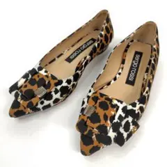 ★美品★セルジオロッシ フラットシューズ 36.5 SR MILANO レオパ