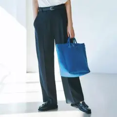 【美品・タグ付】 12closet セミワイド タックパンツ 38 M ブラック