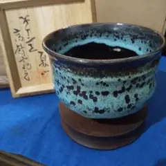訳アリ　煎茶器　上野焼　高鶴夏山　煎茶器セット　1つ割れ　時代未使用 訳アリ 煎茶器 上野焼 高鶴夏山 煎茶器セット 1つ割れ 時代未
