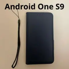 ⭐️ Android One S9 用の ケース 手帳型 ダークブルー
