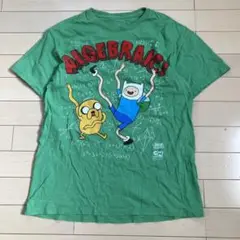 6.27 アドベンチャータイム Tシャツ 半袖 グリーン M アメコミ レトロ