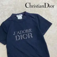 【入手困難】 Dior ディオール スワロフスキー Tシャツ 半袖 ネイビー