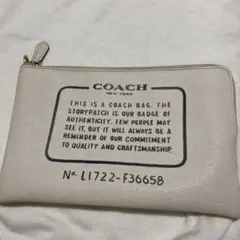 COACH ポーチ 正規品 ホワイト ロゴ