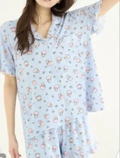 スナイデルホーム　接触冷感　総柄開襟シャツ＆ショートパンツ　マイメロディ　ピアノ