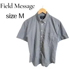 【9/1までの限定価格】Field Message☆メンズ　半袖シャツ　ブラック