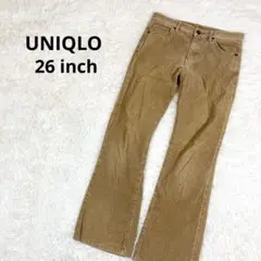 UNIQLO ユニクロ コーデュロイ パンツ 26インチ 生地柔らか キャメル
