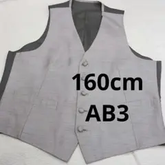 160cm AB3 フォーマルベストシルバー モーニング タキシードマツオ