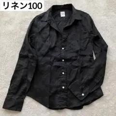 アーバンリサーチ リネン シャツ 日本製 ブラウス 麻100 ブラック M