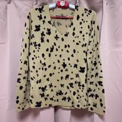 【中古】AZUL トップス 長袖 ヒョウ柄 S