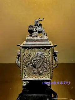 高岡銅器 鳳凰文鎮 書鎮　二上元威 高岡銅器 鳳凰文鎮 書鎮 二上元威