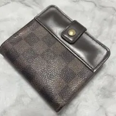 【良品】ルイ ヴィトン コンパクトジップ ダミエ 折り財布
