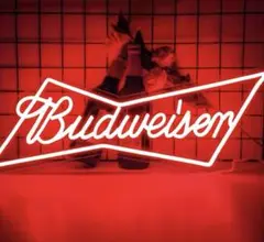 バドワイザー　ネオンサイン ガレージ　男前　budweiser
