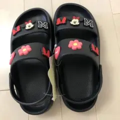 ミッキー ミニー クロッグサンダル ブラック