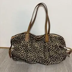 レオパード柄 ボストンバッグ 大容量
