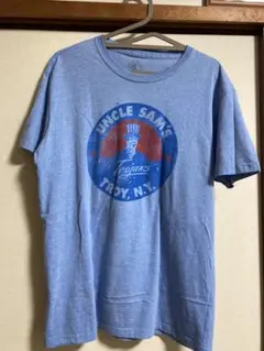 アメカジ　アンクルサム Tシャツ ライトブルー