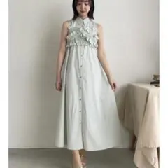 シャツワンピース ギャザービスチェSETシャツワンピース dazzlin