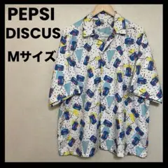 ペプシコーラ　ディスカス　シャツ　コラボ　総柄　グッズ　おもしろい