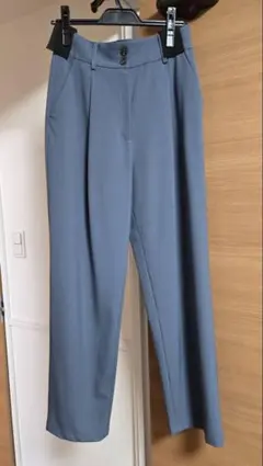 MANOF ハイウエストパンツ　ブルー　M