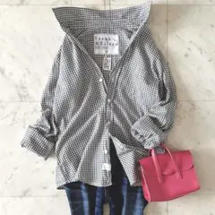 美品＊フランクアンドアイリーン BARRY コットンスキッパーシャツ チェック