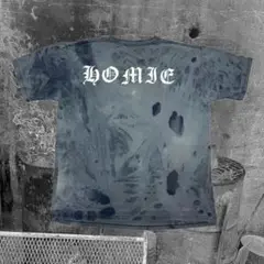 オールドイングリッシュ　バックプリント　バリフェード　ボロTシャツ