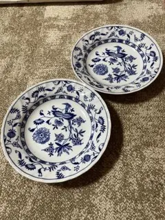 ブルーマイセン昭和三洋陶器　マイセン 2皿セット美品箱無し　お値引き不可オススメ