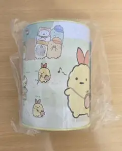 新品未使用　すみっこぐらし 　えびふらいのしっぽ　缶貯金箱　　すみっこくじ