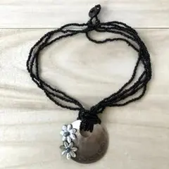 フラダンス　タヒチアン　チョーカー　レイ　シェル　ビーズ　アクセサリー　リゾート