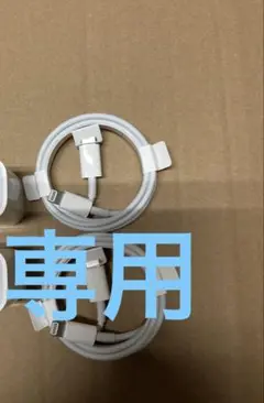 Apple純正20W充電器とUSB-C to Lightningケーブル2セット