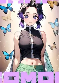 A4 ポスター　胡蝶しのぶ　鬼滅　ファンアート　美少女　美女　鬼滅の刃