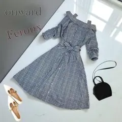 新品 タグ付✨Feroux オフショル ブラウス　スカート ワンピース 風
