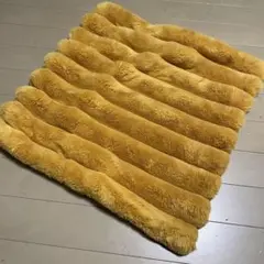 美品■フランフラン■クッションカバー ふわふわ 山吹色 イエローオレンジ