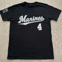 千葉ロッテマリーンズ　荻野選手　4 Tシャツ 黒