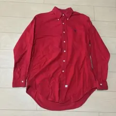 90s ラルフローレン シャモアクロス ボタンダウンシャツ M