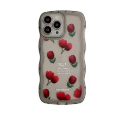 iPhoneケース14 13 12 　カバー　オシャレ　チューリップ　可愛い