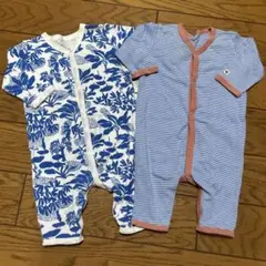 プチバトー　ロンパース2枚組　3m/60cm