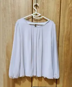 theo dore 長袖ブラウス 【LLサイズ】 レディース シフォン グレー