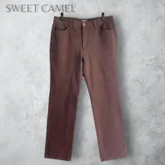 【SWEET CAMEL】　日本製　コットン　ストレートパンツ　洗える　無地