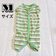 犬用シャツ 春夏用 男女別け 犬術後服 4脚パジャマ 薄型 M ストライプ
