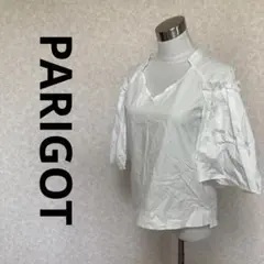PARIGOT シャツ ブラウス ホワイト F 人気 おしゃれ