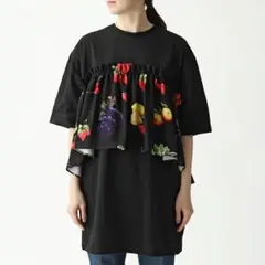 MSGM エムエスジーエム フルーツプリント フリル オーバーサイズ Tシャツ