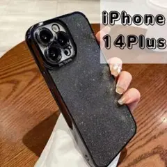 iPhoneケース iPhone 14Plus ブラック 黒 クリア 韓国