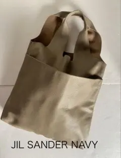 JIL SANDER NAVY 　オールレザー 2wayショルダートートバック型 JIL SANDER ジルサンダー バッグ 2WAYトート/ショルダーバッグ