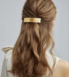 ヘアアクセサリー ヘアピン バレッタ ゴールド