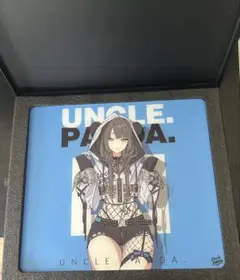 uncle panda blue ガラスマウスパッド