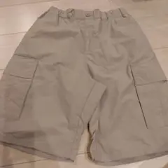 ジーユー　ドライカーゴハーフパンツ　160　ライトグレー