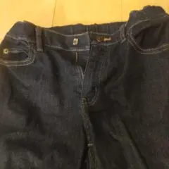スリムフィットデニムパンツ ダークブルー　150 　ユニクロ