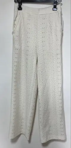 しまむら mysa closet レースストレートパンツ(淡薄橙)新品未使用