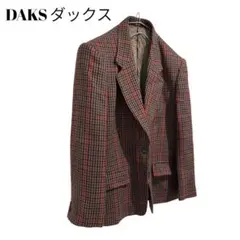 ダックス　DAKS チェック柄 テーラードジャケット　ショート丈　11AR 美品