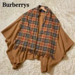 【希少】Burberrys バーバリー ポンチョ ノバチェック ブラウン